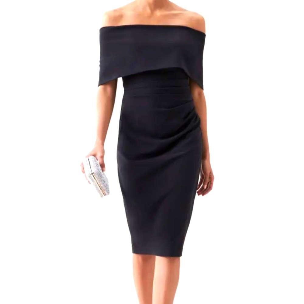 Vince Camuto Popover Cocktail Dress Black Size 0